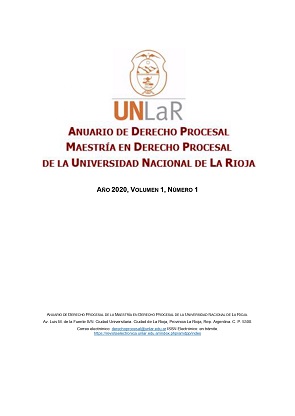 					View Vol. 1 No. 1 (2020): Anuario de Derecho Procesal de la Maestría en Derecho Procesal de UNLaR
				