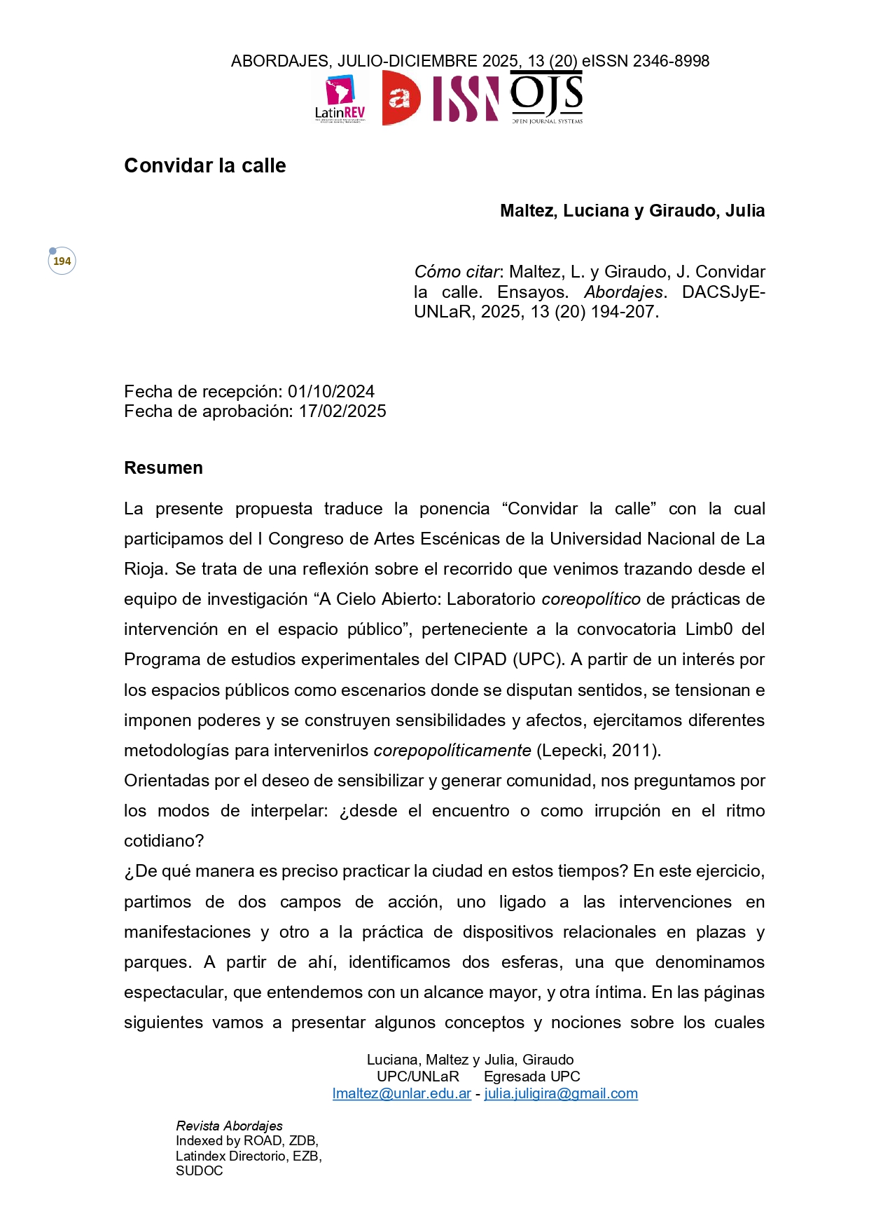 Convidar la calle